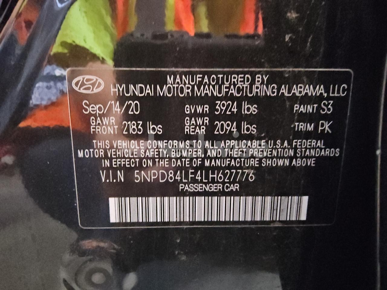 Photo 12 of 2020 HYUNDAI ELANTRA SEL (VIN 5NPD84LF4LH627776)