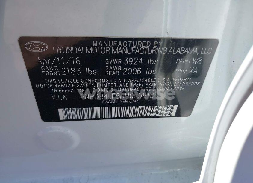 Photo 9 of 2017 Hyundai Elantra SE (VIN 5NPD84LF5HH055818)