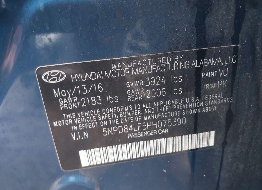 Photo 9 of 2017 Hyundai Elantra SE (VIN 5NPD84LF5HH075390)