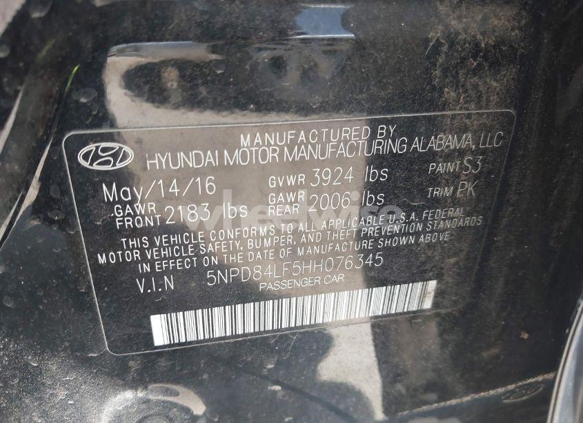 Photo 9 of 2017 Hyundai Elantra SE (VIN 5NPD84LF5HH076345)