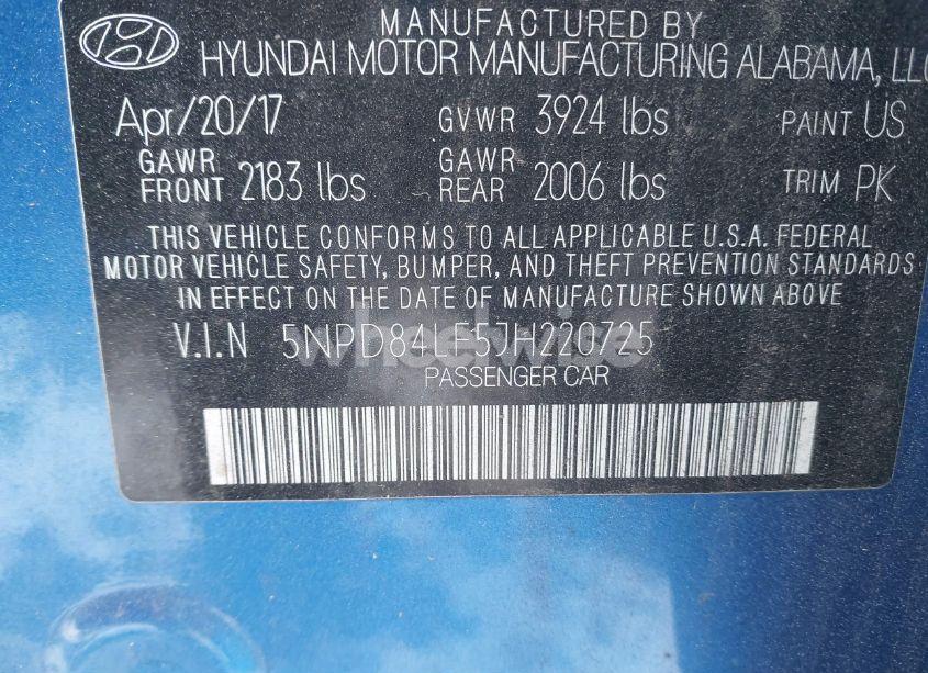 Photo 9 of 2018 Hyundai Elantra SEL (VIN 5NPD84LF5JH220725)