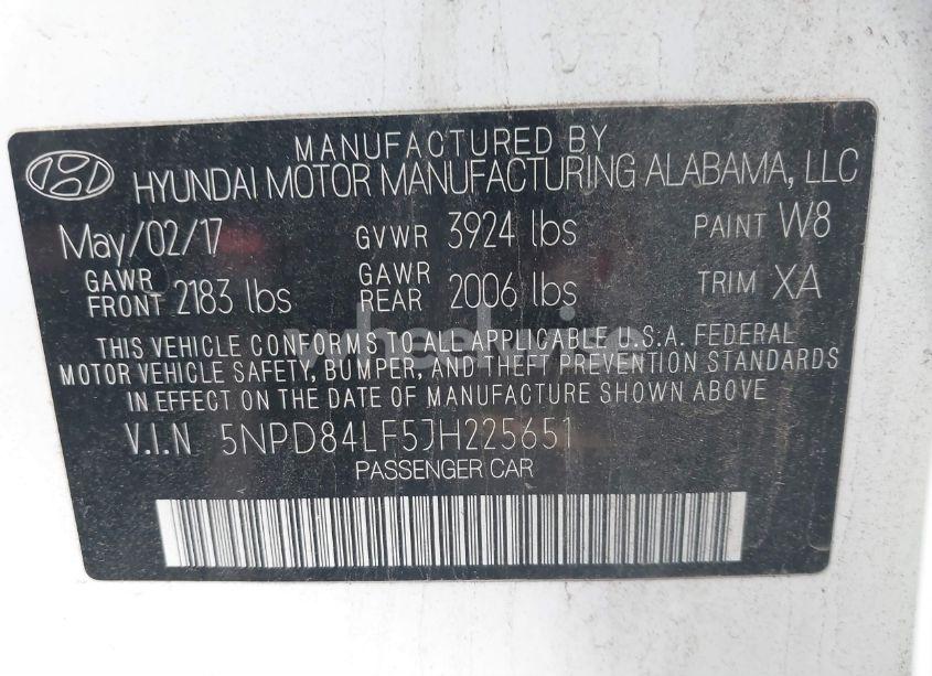 Photo 9 of 2018 Hyundai Elantra SEL (VIN 5NPD84LF5JH225651)