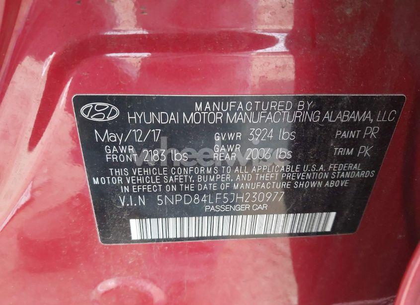 Photo 9 of 2018 Hyundai Elantra SEL (VIN 5NPD84LF5JH230977)