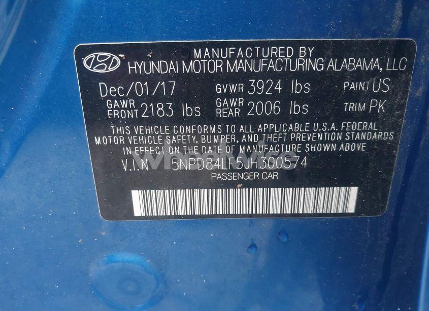 Photo 9 of 2018 Hyundai Elantra VALUE EDITION (VIN 5NPD84LF5JH300574)