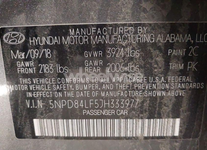 Photo 9 of 2018 Hyundai Elantra SEL (VIN 5NPD84LF5JH333977)