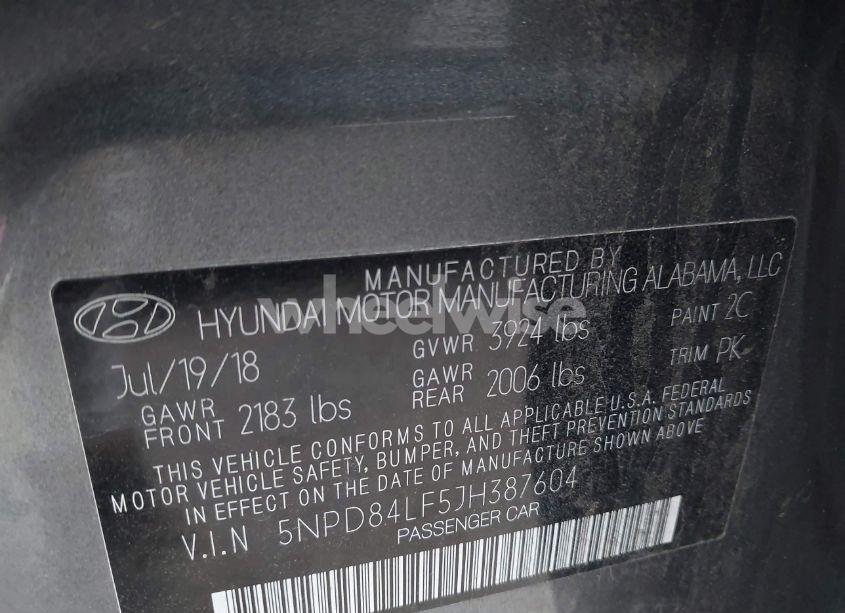 Photo 9 of 2018 Hyundai Elantra SEL (VIN 5NPD84LF5JH387604)