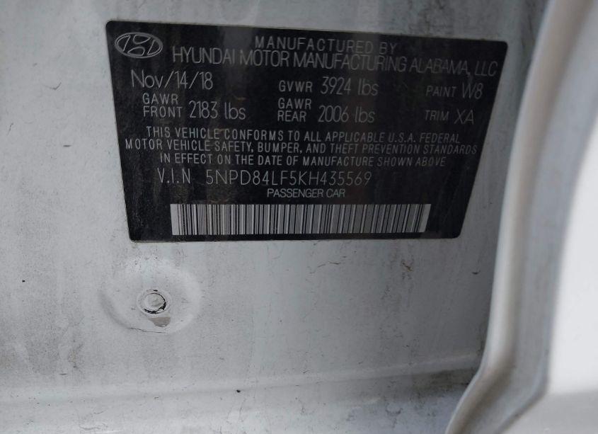 Photo 9 of 2019 Hyundai Elantra SEL (VIN 5NPD84LF5KH435569)