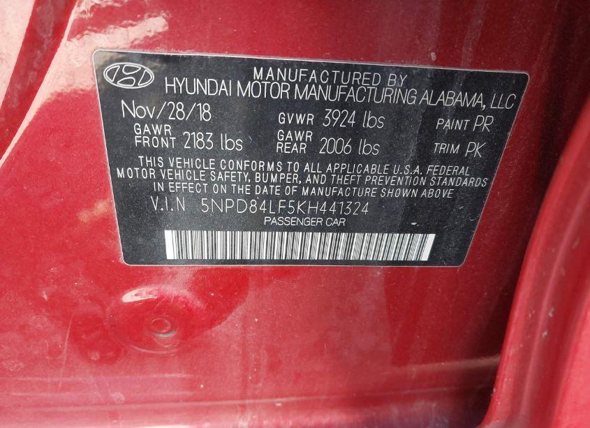 Photo 9 of 2019 Hyundai Elantra SEL (VIN 5NPD84LF5KH441324)