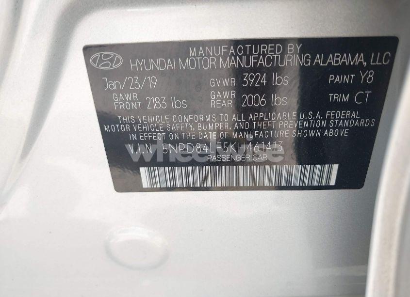 Photo 9 of 2019 Hyundai Elantra VALUE EDITION (VIN 5NPD84LF5KH461413)
