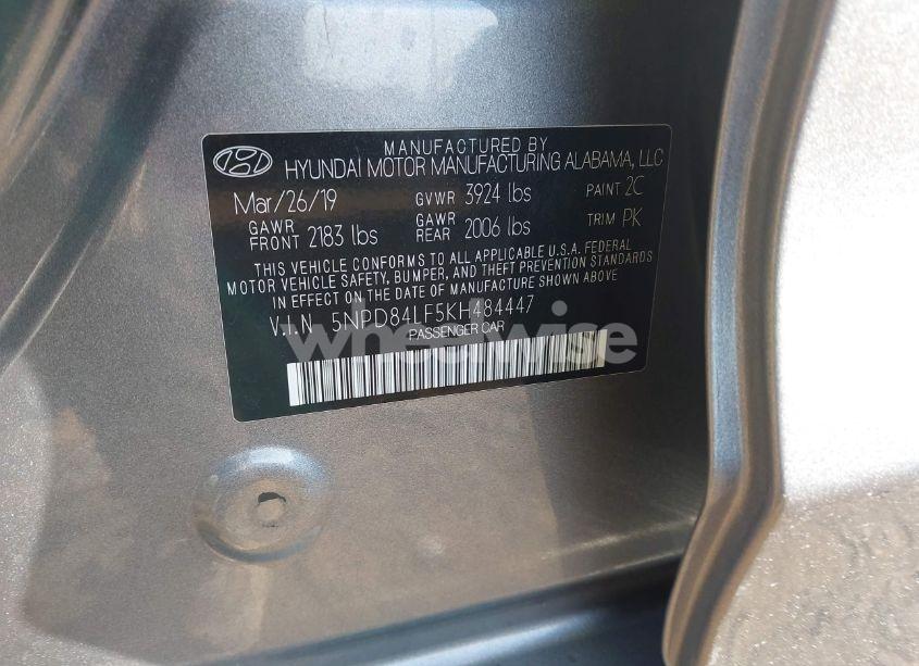 Photo 9 of 2019 Hyundai Elantra VALUE EDITION (VIN 5NPD84LF5KH484447)