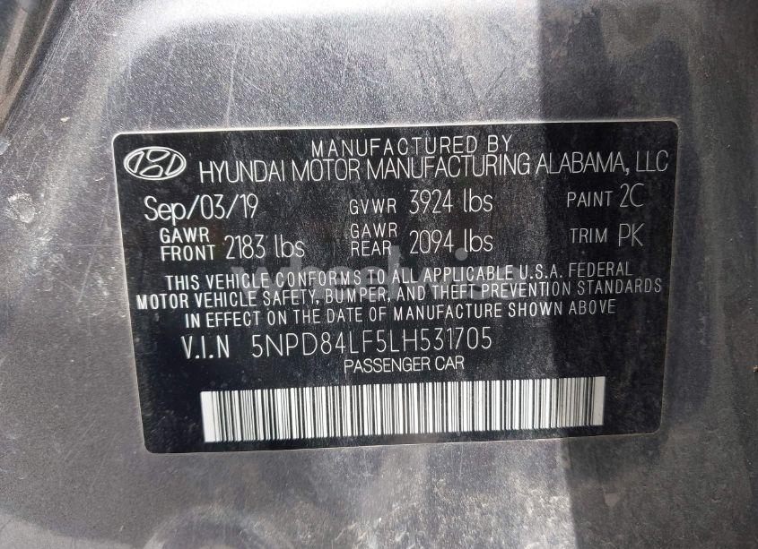 Photo 9 of 2020 Hyundai Elantra SEL (VIN 5NPD84LF5LH531705)