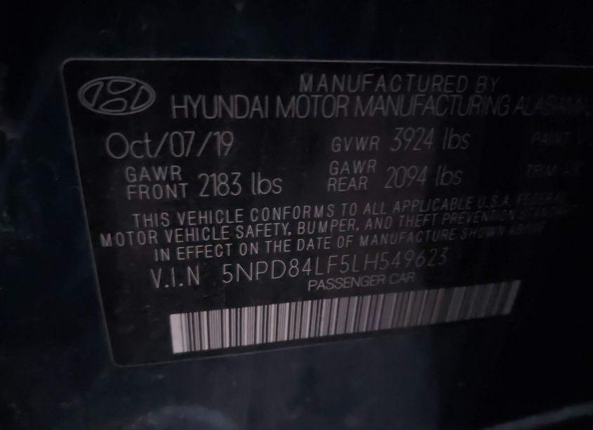 Photo 9 of 2020 Hyundai Elantra SEL (VIN 5NPD84LF5LH549623)