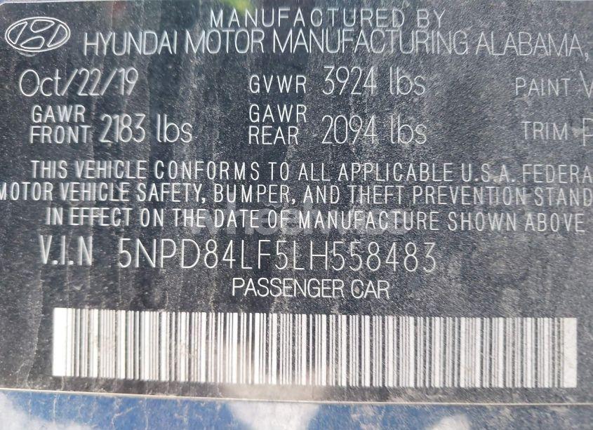 Photo 9 of 2020 Hyundai Elantra SEL (VIN 5NPD84LF5LH558483)