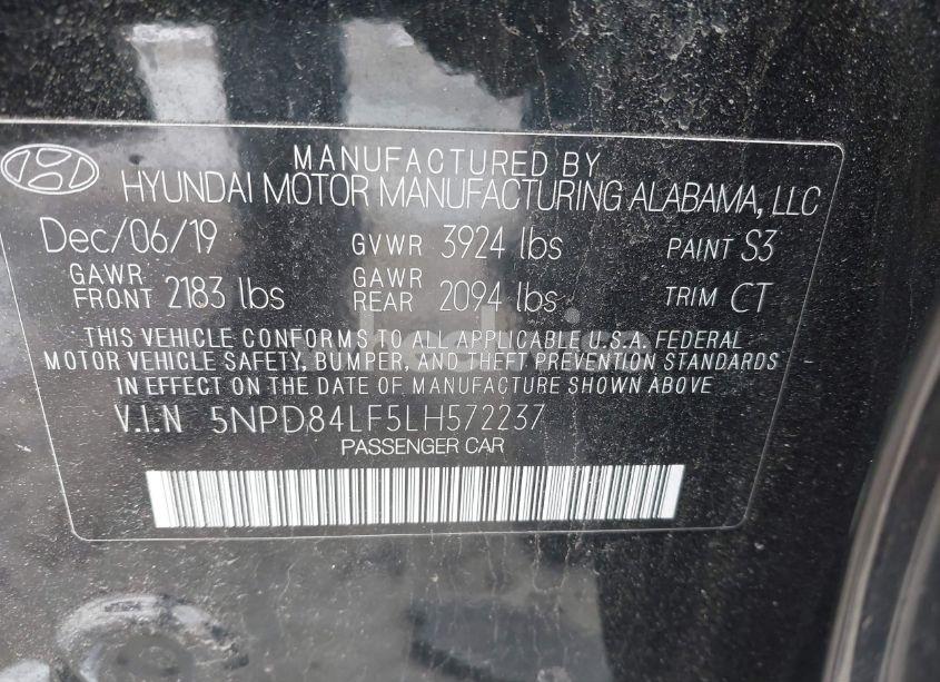 Photo 9 of 2020 Hyundai Elantra SEL (VIN 5NPD84LF5LH572237)