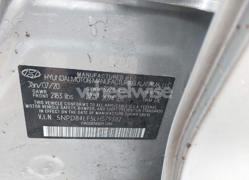 Photo 9 of 2020 Hyundai Elantra SEL (VIN 5NPD84LF5LH579382)