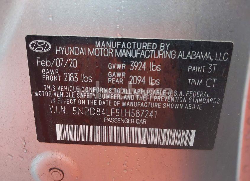 Photo 9 of 2020 Hyundai Elantra SEL (VIN 5NPD84LF5LH587241)