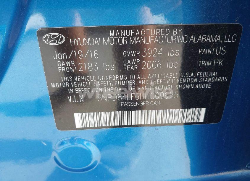 Photo 9 of 2017 Hyundai Elantra SE (VIN 5NPD84LF6HH009625)