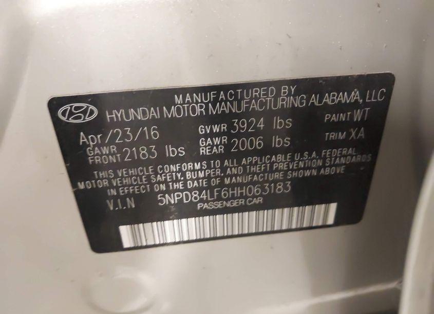 Photo 9 of 2017 Hyundai Elantra SE (VIN 5NPD84LF6HH063183)