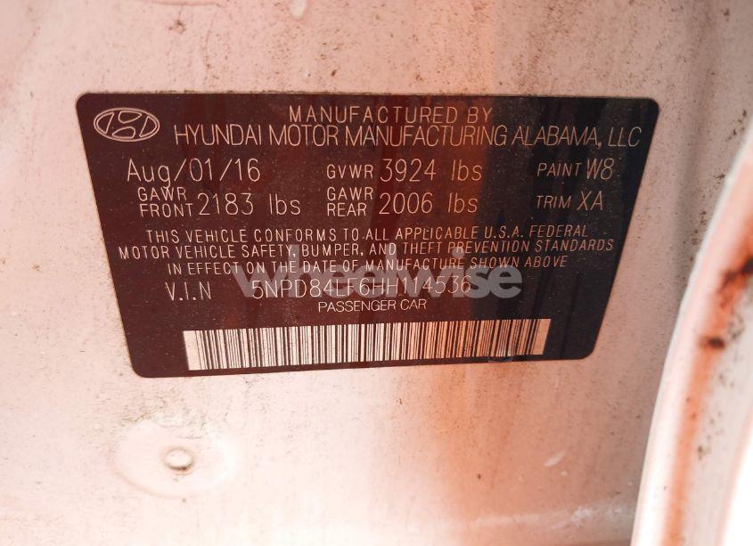 Photo 9 of 2017 Hyundai Elantra SE (VIN 5NPD84LF6HH114536)