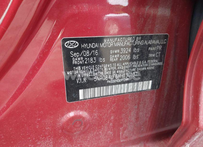 Photo 9 of 2017 Hyundai Elantra VALUE EDITION (VIN 5NPD84LF6HH130137)