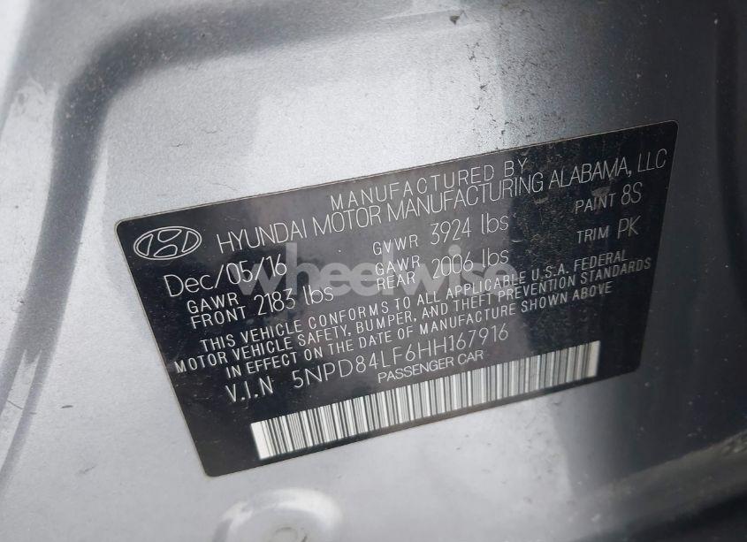 Photo 9 of 2017 Hyundai Elantra SE (VIN 5NPD84LF6HH167916)