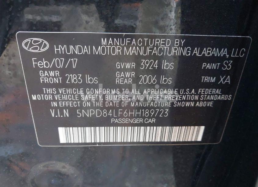 Photo 9 of 2017 Hyundai Elantra SE (VIN 5NPD84LF6HH189723)