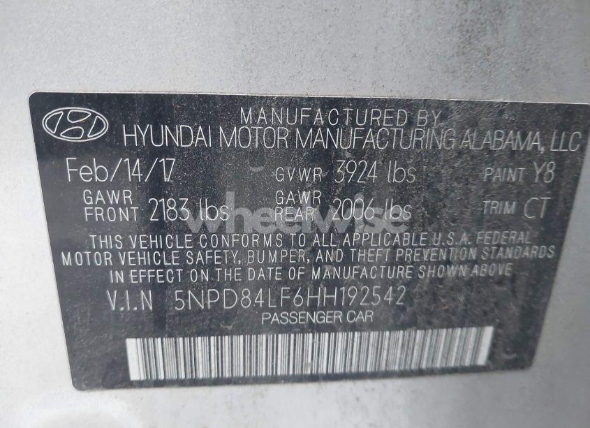 Photo 9 of 2017 Hyundai Elantra VALUE EDITION (VIN 5NPD84LF6HH192542)