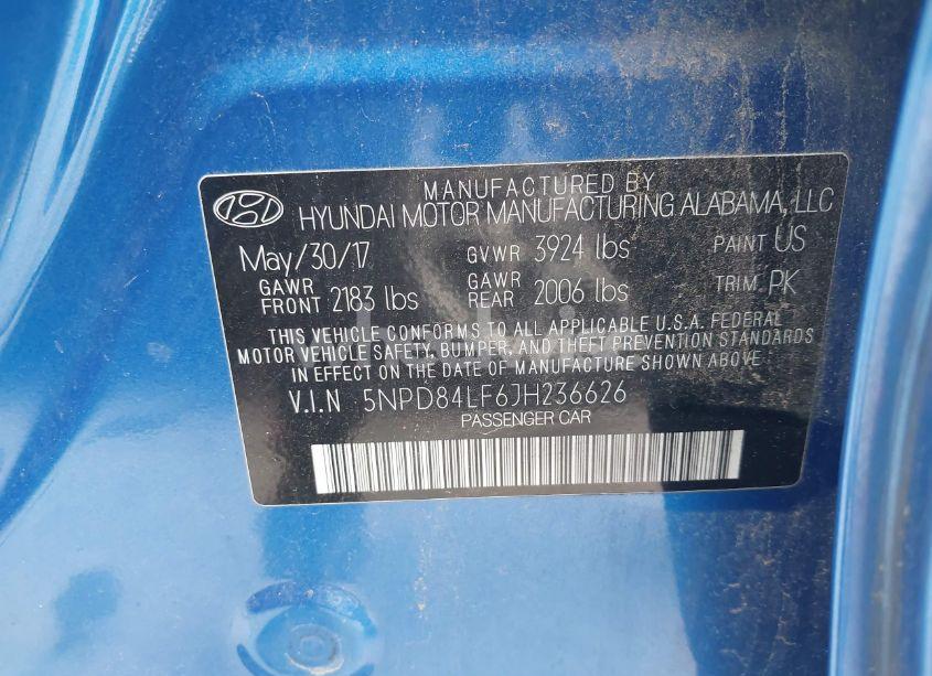 Photo 9 of 2018 Hyundai Elantra SEL (VIN 5NPD84LF6JH236626)