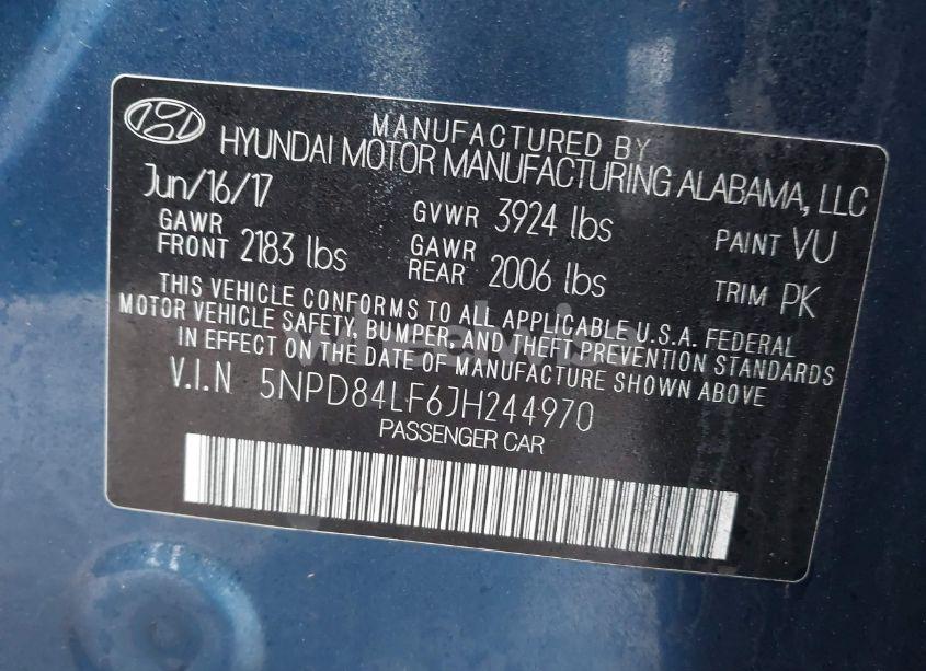 Photo 9 of 2018 Hyundai Elantra SEL (VIN 5NPD84LF6JH244970)