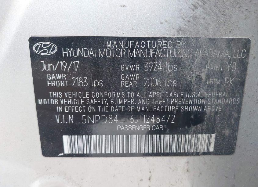 Photo 9 of 2018 Hyundai Elantra VALUE EDITION (VIN 5NPD84LF6JH245472)