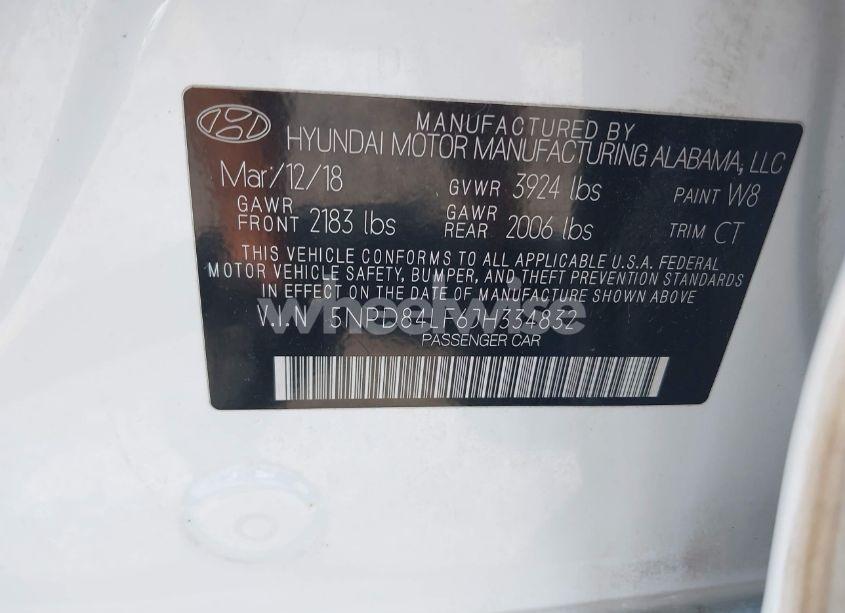 Photo 9 of 2018 Hyundai Elantra VALUE EDITION (VIN 5NPD84LF6JH334832)