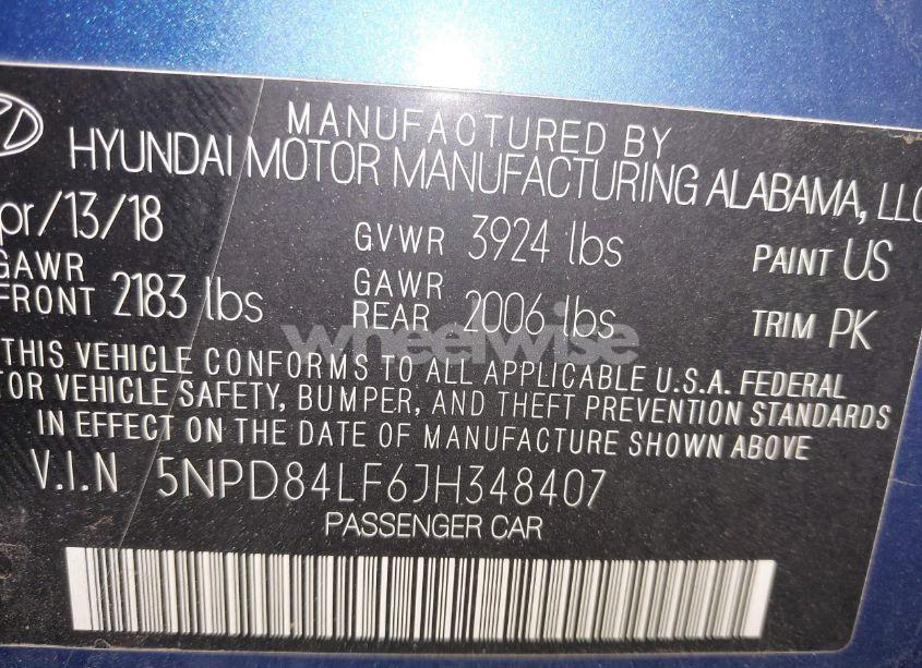 Photo 9 of 2018 Hyundai Elantra SEL (VIN 5NPD84LF6JH348407)