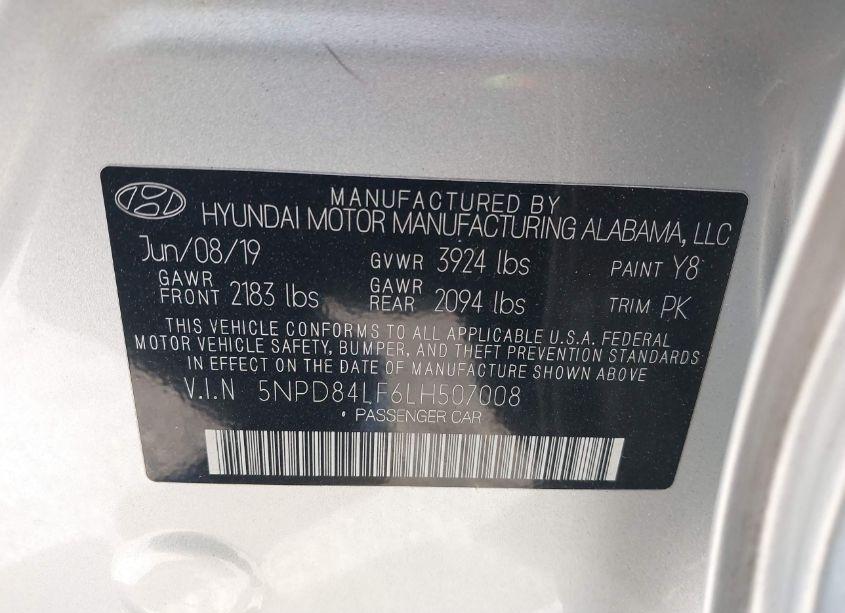 Photo 9 of 2020 Hyundai Elantra SEL (VIN 5NPD84LF6LH507008)