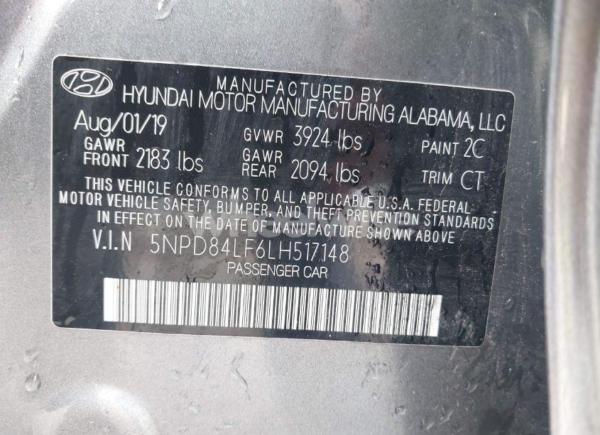 Photo 9 of 2020 Hyundai Elantra SEL (VIN 5NPD84LF6LH517148)
