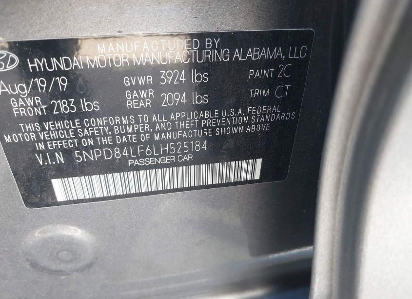 Photo 9 of 2020 Hyundai Elantra SEL (VIN 5NPD84LF6LH525184)