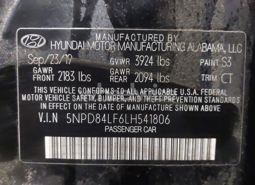 Photo 9 of 2020 Hyundai Elantra SEL (VIN 5NPD84LF6LH541806)