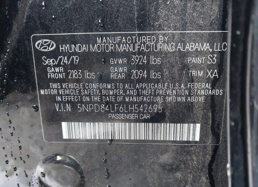 Photo 9 of 2020 Hyundai Elantra LIMITED (VIN 5NPD84LF6LH542695)