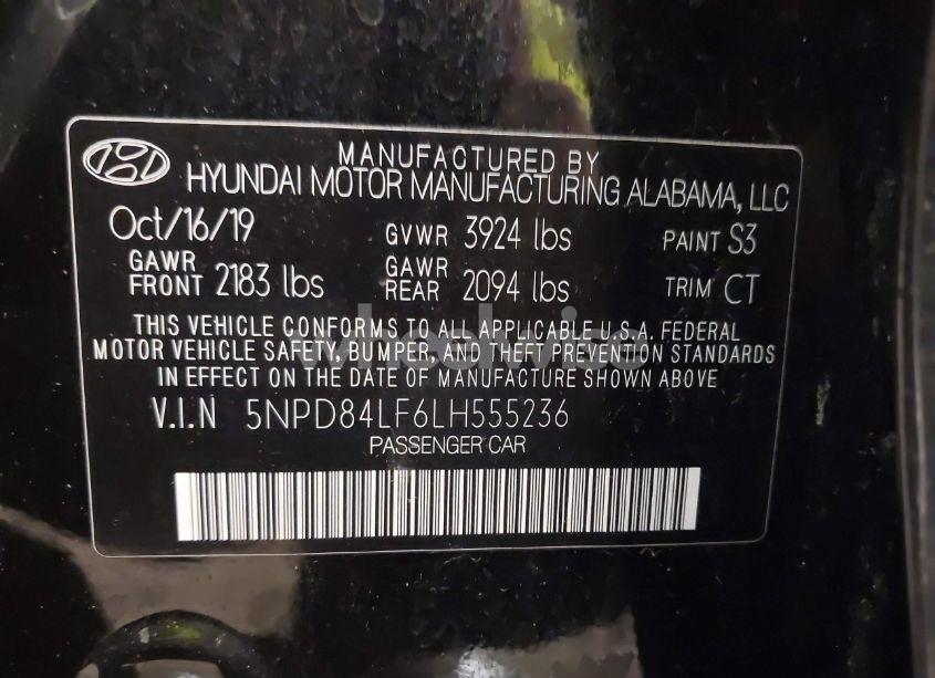 Photo 9 of 2020 Hyundai Elantra SEL (VIN 5NPD84LF6LH555236)