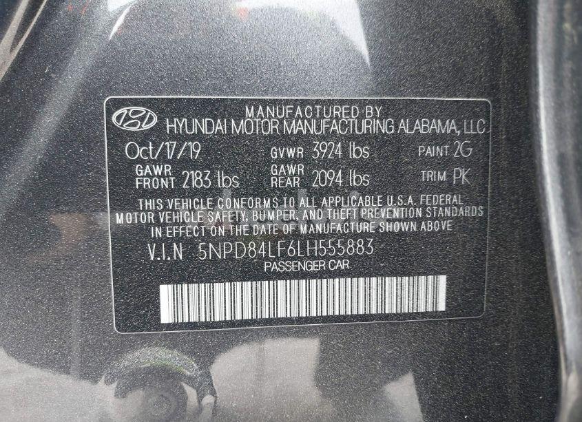 Photo 9 of 2020 Hyundai Elantra SEL (VIN 5NPD84LF6LH555883)