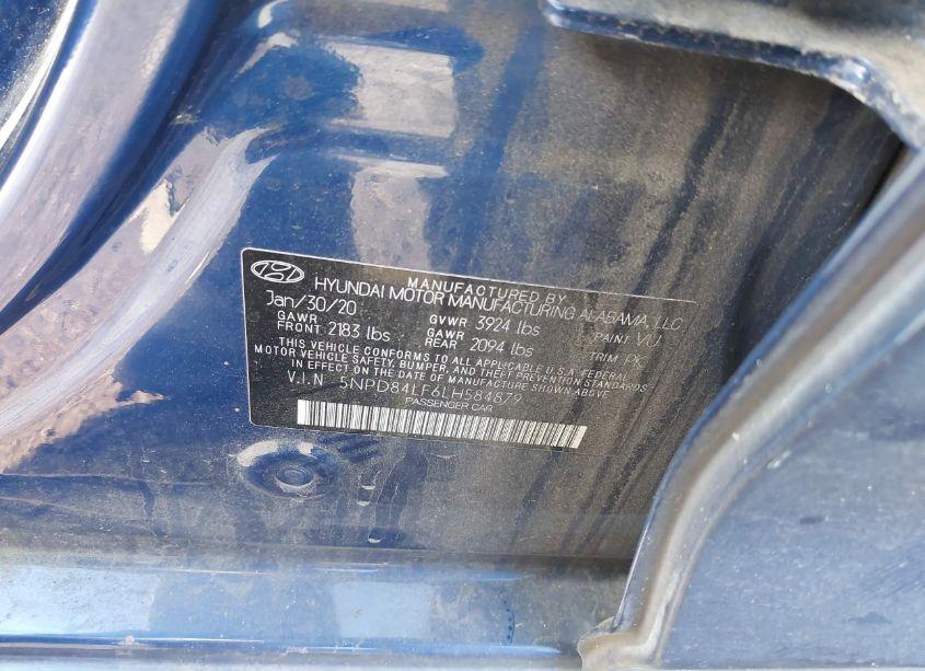 Photo 9 of 2020 Hyundai Elantra SEL (VIN 5NPD84LF6LH584879)