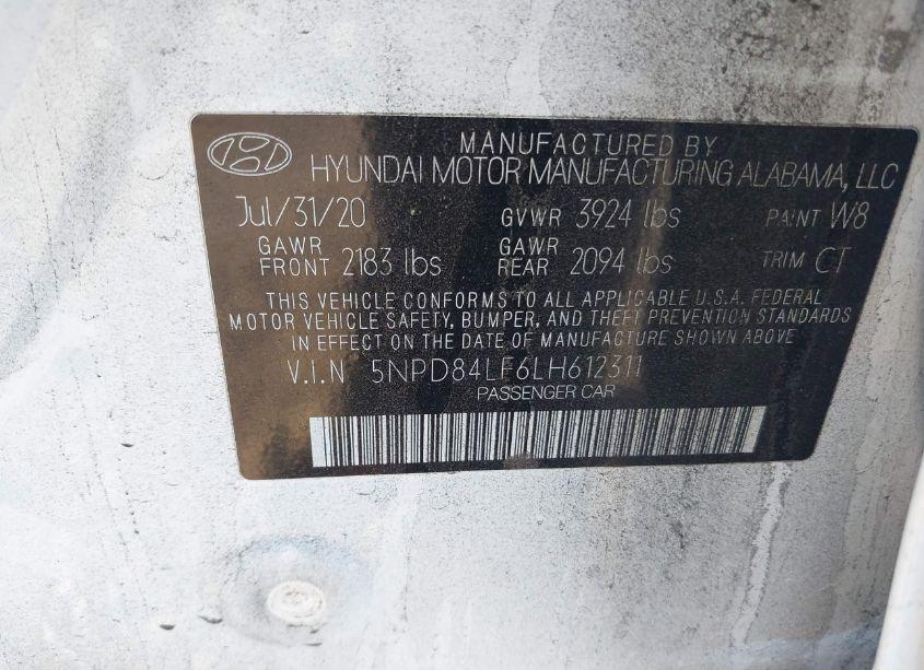 Photo 9 of 2020 Hyundai Elantra VALUE EDITION (VIN 5NPD84LF6LH612311)