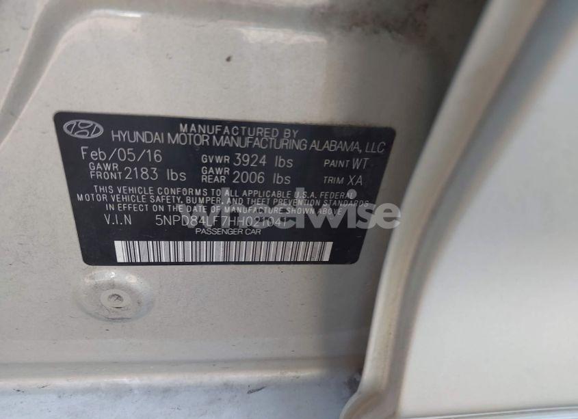 Photo 9 of 2017 Hyundai Elantra SE (VIN 5NPD84LF7HH021041)