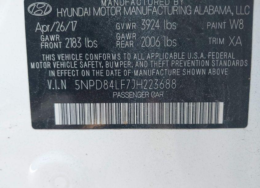 Photo 9 of 2018 Hyundai Elantra SEL (VIN 5NPD84LF7JH223688)