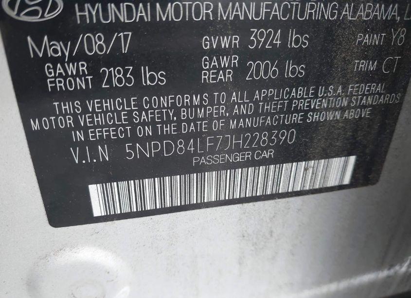 Photo 9 of 2018 Hyundai Elantra VALUE EDITION (VIN 5NPD84LF7JH228390)