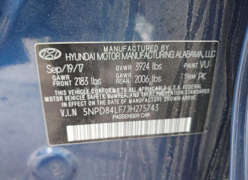 Photo 9 of 2018 Hyundai Elantra VALUE EDITION (VIN 5NPD84LF7JH275743)