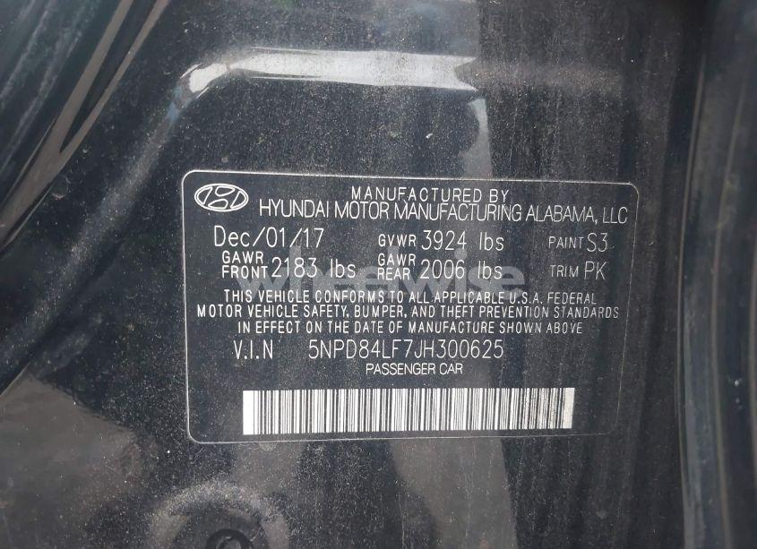 Photo 9 of 2018 Hyundai Elantra SEL (VIN 5NPD84LF7JH300625)