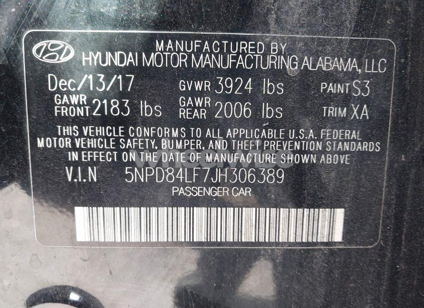 Photo 9 of 2018 Hyundai Elantra VALUE EDITION (VIN 5NPD84LF7JH306389)