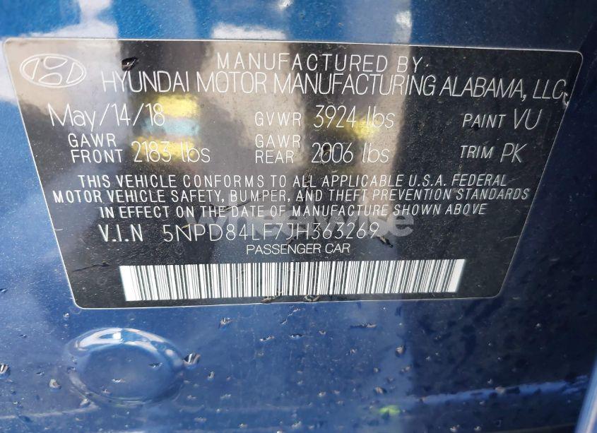 Photo 9 of 2018 Hyundai Elantra SEL (VIN 5NPD84LF7JH363269)