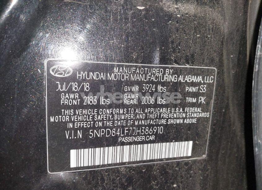 Photo 9 of 2018 Hyundai Elantra SEL (VIN 5NPD84LF7JH386910)