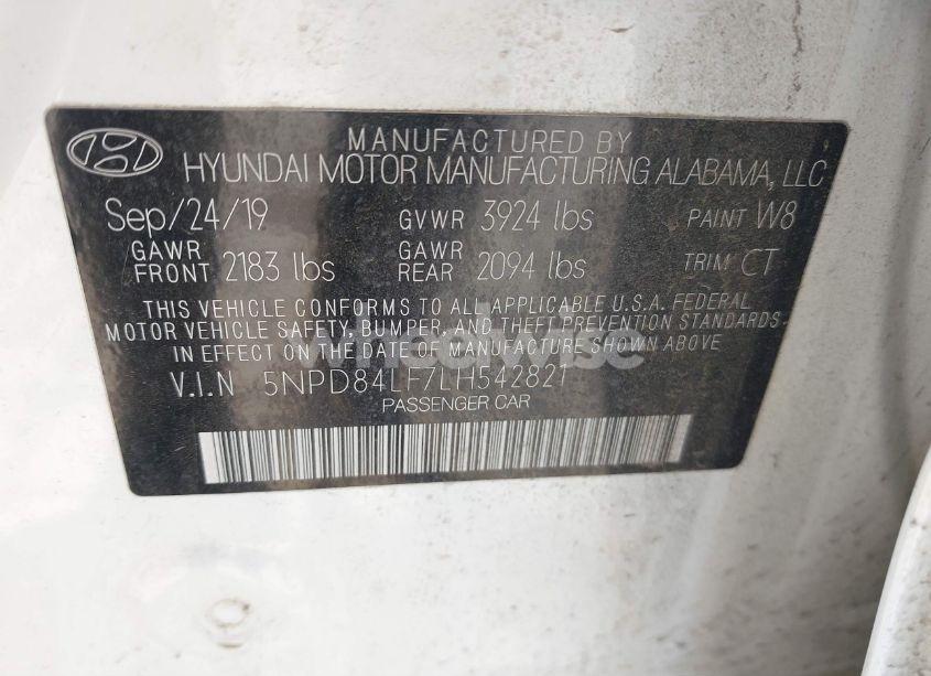 Photo 9 of 2020 Hyundai Elantra SEL (VIN 5NPD84LF7LH542821)